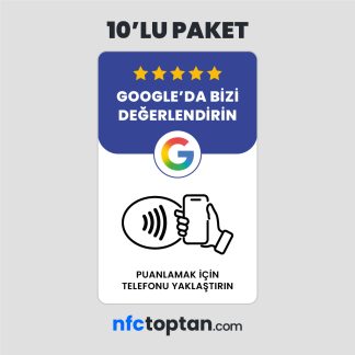 10 Adet Google Yorum NFC Kartı