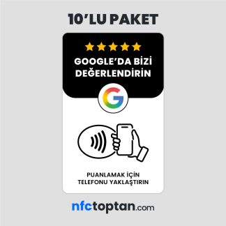 10 Adet Google Yorum NFC Kartı