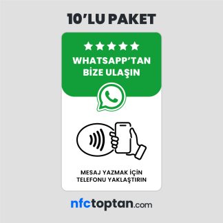 10 Adet Whatsapp Mesaj NFC Kartı