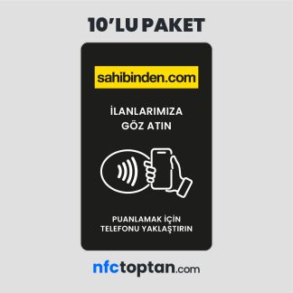 10 Adet Sahibinden NFC Kartı (Siyah)