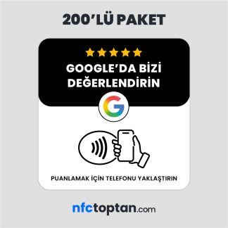 200 Adet Google Yorum Pleksi NFC Kart