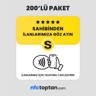 200 Adet Sahibinden Pleksi NFC Kart