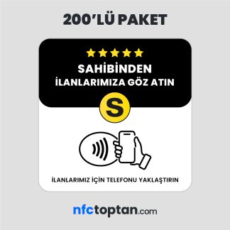 200 Adet Sahibinden Pleksi NFC Kart