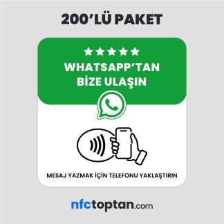 200 Adet Whatsapp Mesaj Pleksi NFC Kart