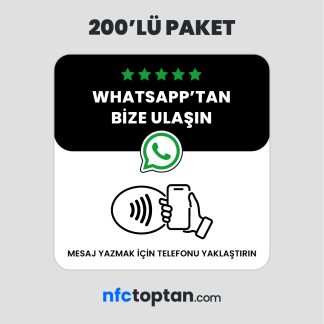 200 Adet Whatsapp Mesaj Pleksi NFC Kart