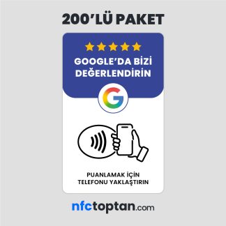 200 Adet Google Yorum NFC Kartı