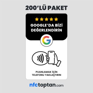 200 Adet Google Yorum NFC Kartı