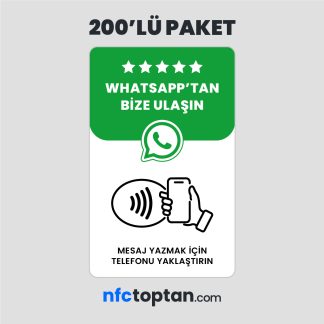 200 Adet Whatsapp Mesaj NFC Kartı