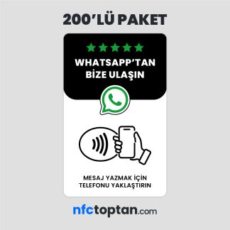 200 Adet Whatsapp Mesaj NFC Kartı