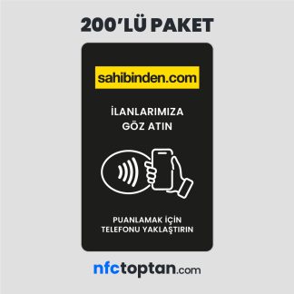 200 Adet Sahibinden NFC Kartı (Siyah)