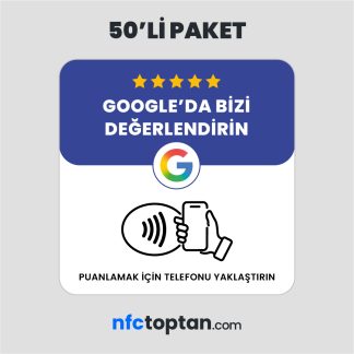50 Adet Google Yorum Pleksi NFC Kart