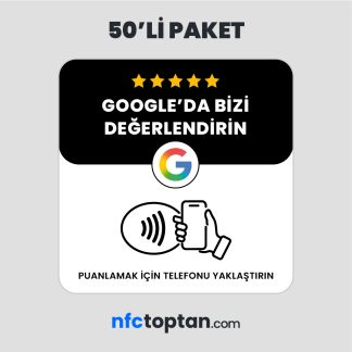 50 Adet Google Yorum Pleksi NFC Kart