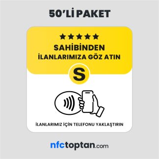 50 Adet Sahibinden Pleksi NFC Kart