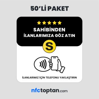 50 Adet Sahibinden Pleksi NFC Kart