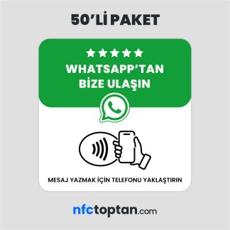 50 Adet Whatsapp Mesaj Pleksi NFC Kart