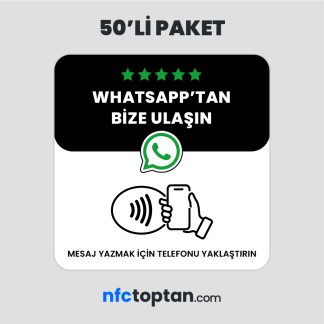 50 Adet Whatsapp Mesaj Pleksi NFC Kart