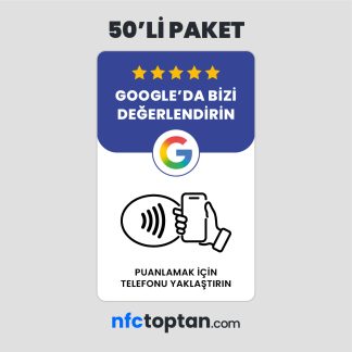 50 Adet Google Yorum NFC Kartı
