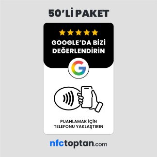 50 Adet Google Yorum NFC Kartı