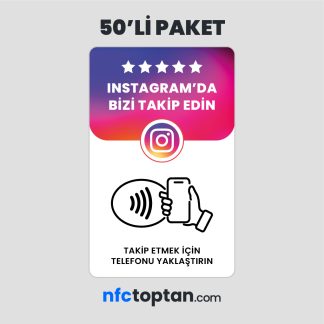 50 Adet Instagram Takip NFC Kartı