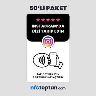 50 Adet Instagram Takip NFC Kartı