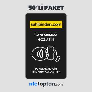 50 Adet Sahibinden NFC Kartı (Siyah)