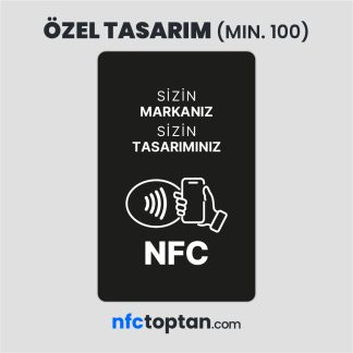 Özel Tasarım Siyah NFC Kart (Min. 100 Adet)